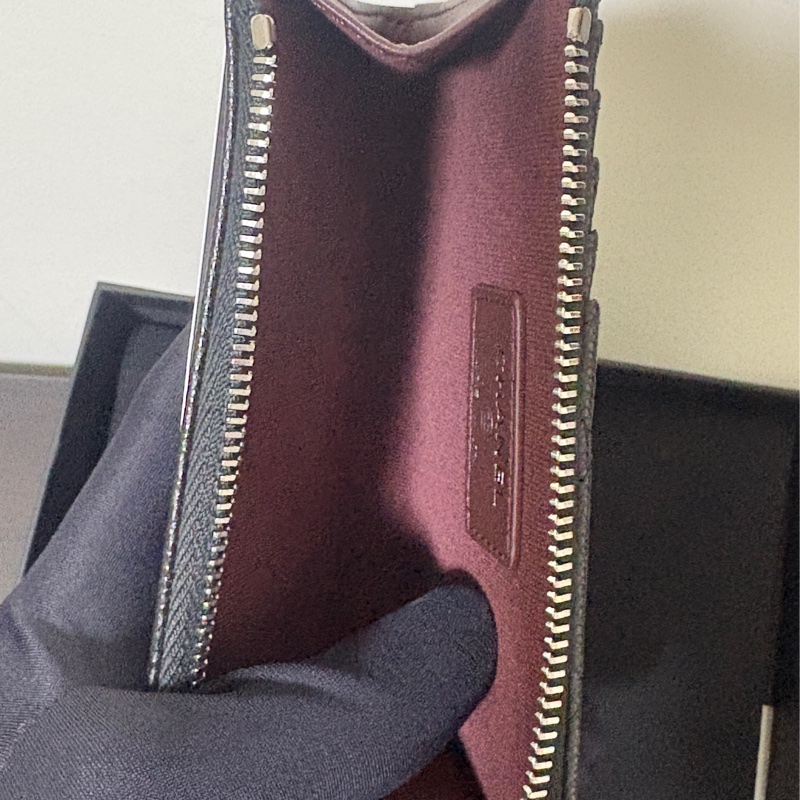 香奈兒 Chanel L型 卡片 零錢包 銀扣-4