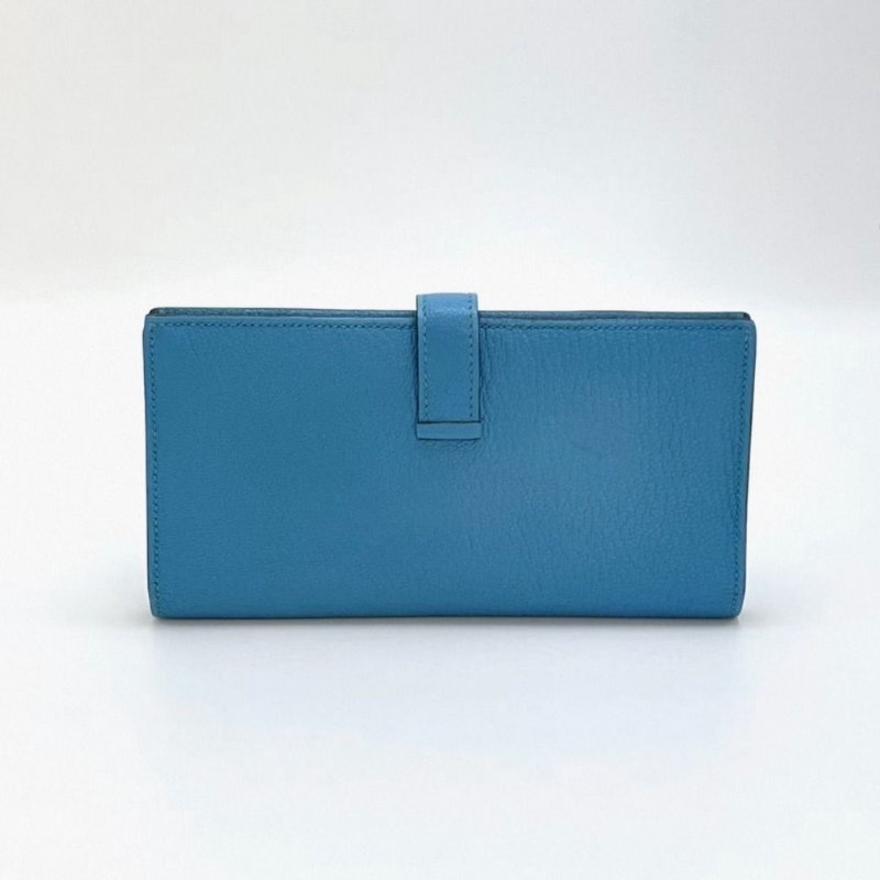 HERMES 藍銀H扣長款錢包 17.5*9.5*1 98新-5