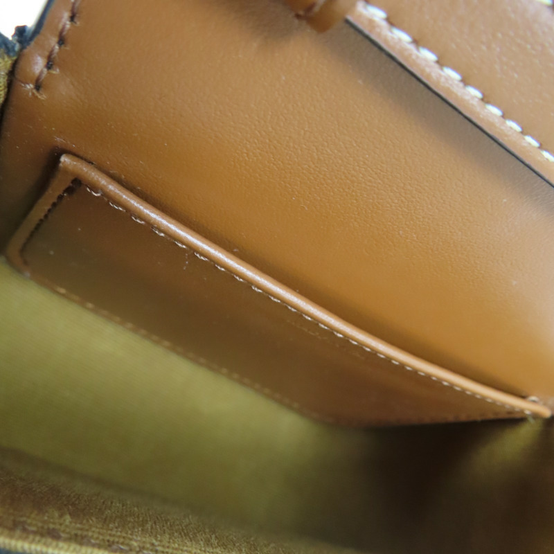 棕色 Triomphe 帆布 Mini Claude 肩背包【CELINE 賽琳】 10I512DQB.04LU-4