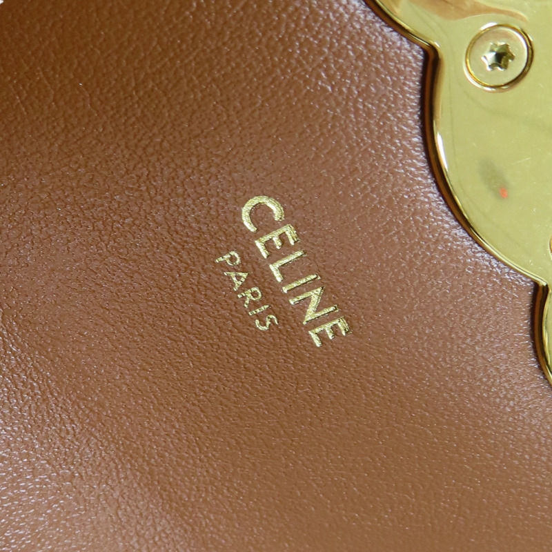 棕色 Triomphe 帆布 Mini Claude 肩背包【CELINE 賽琳】 10I512DQB.04LU-6