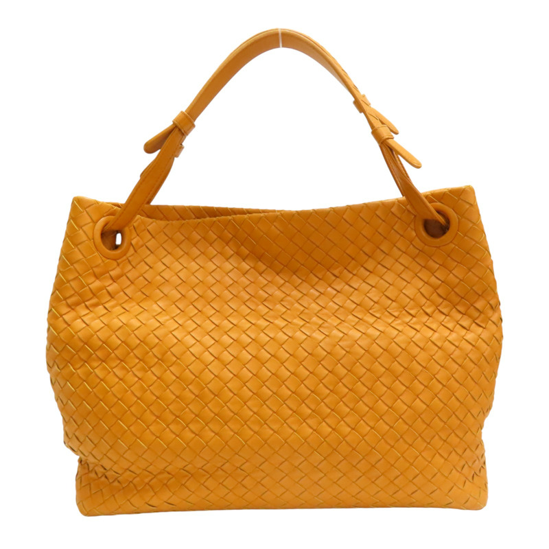 黃色 編織羊皮 Garda 肩背包【BOTTEGA VENETA BV 寶緹嘉】-1