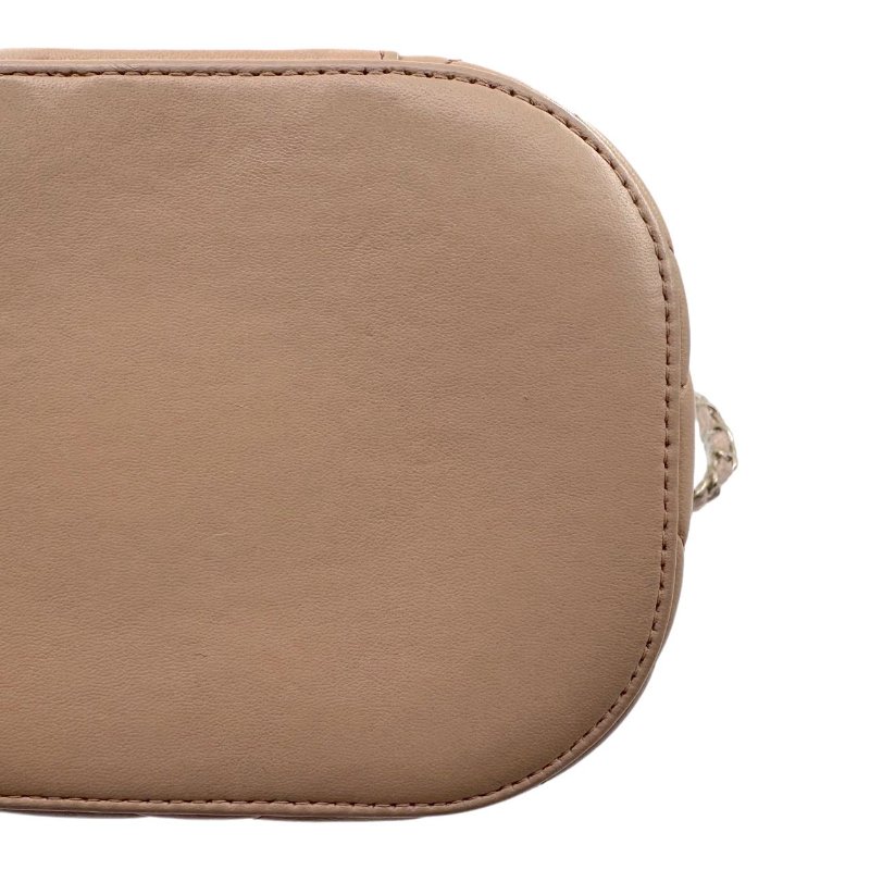 【2297】香奈兒   CHANEL  Tradycc 稜格紋皮穿鏈翻蓋 羊皮 化妝盒斜挎包手提包 小號 淺米色-16