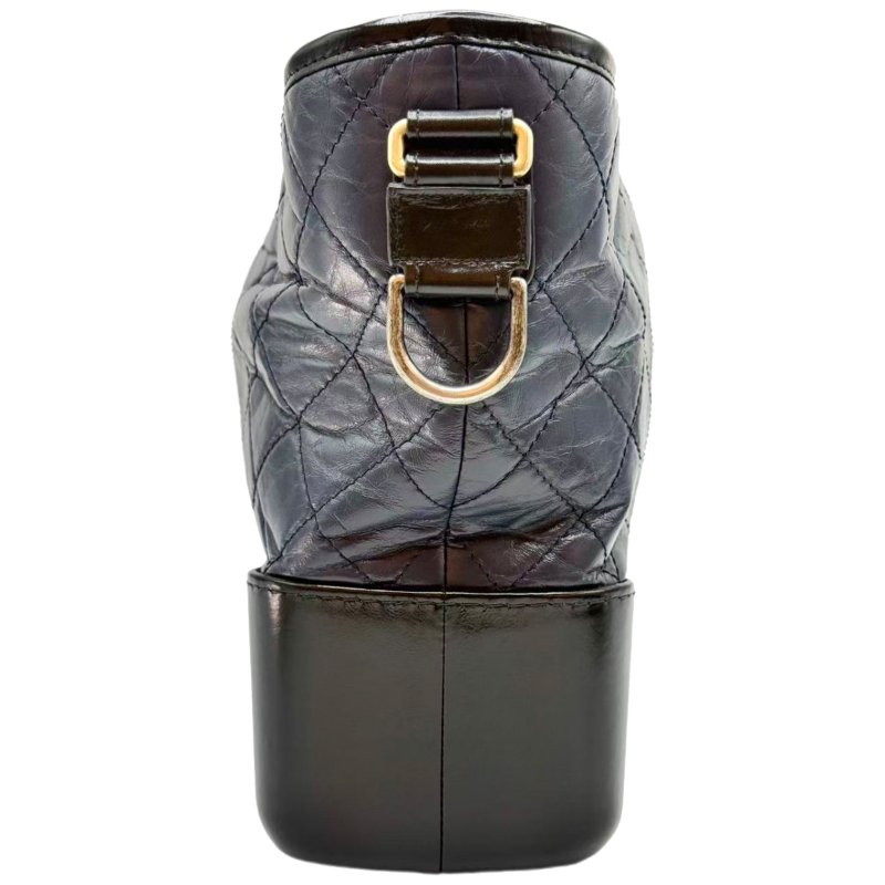 [ 2024] 香奈兒  CHANEL  流浪包 藍黑色 斜挎包 （小牛皮） 中號-2