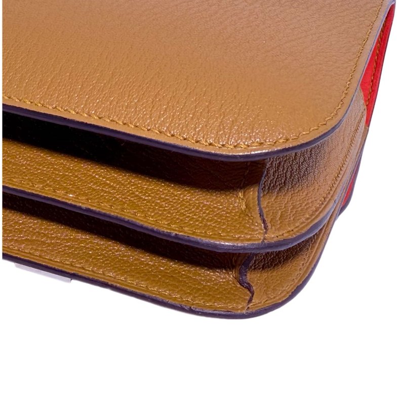 ［3765］ 愛馬仕 Hermès CONSTANCE 19 (牛皮紙色)斜挎包 山羊皮 銀扣-11