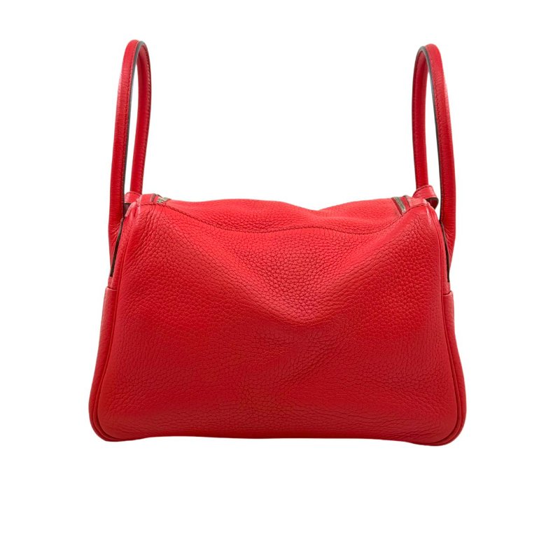 ［2938］ 愛馬仕 Hermès Lindy 30 國旗紅 手提包  EP皮  銀扣-1
