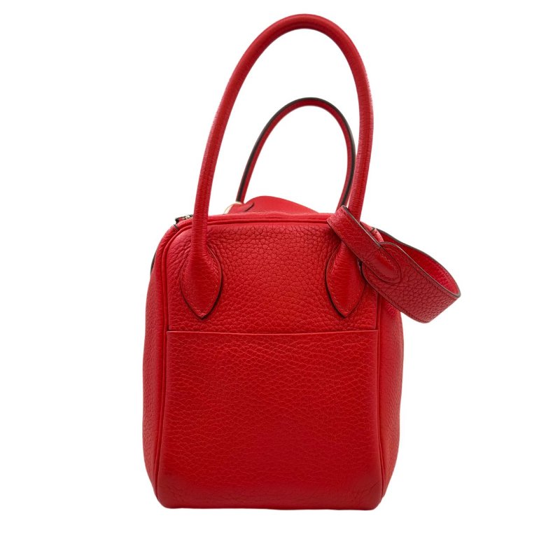 ［2938］ 愛馬仕 Hermès Lindy 30 國旗紅 手提包  EP皮  銀扣-2