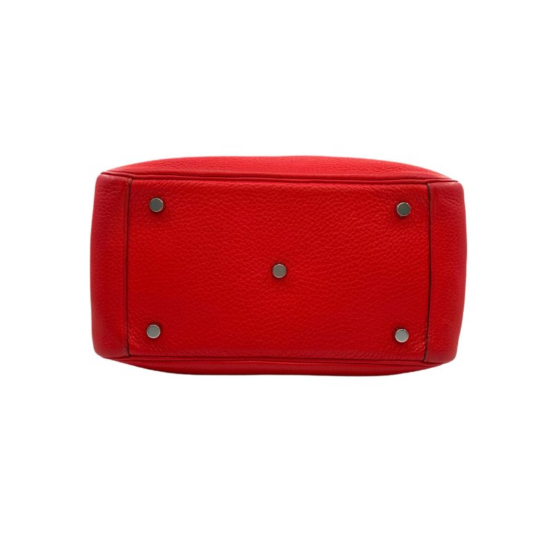 ［2938］ 愛馬仕 Hermès Lindy 30 國旗紅 手提包  EP皮  銀扣-4