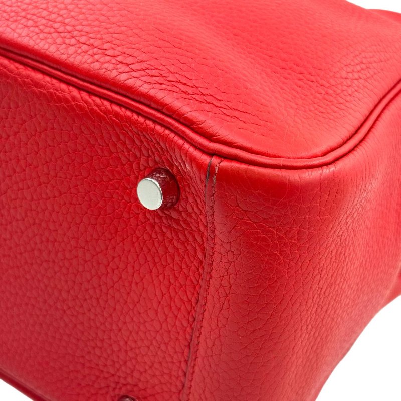 ［2938］ 愛馬仕 Hermès Lindy 30 國旗紅 手提包  EP皮  銀扣-13