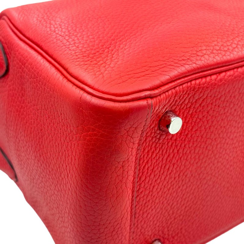 ［2938］ 愛馬仕 Hermès Lindy 30 國旗紅 手提包  EP皮  銀扣-14