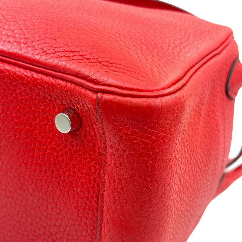 ［2938］ 愛馬仕 Hermès Lindy 30 國旗紅 手提包  EP皮  銀扣-15