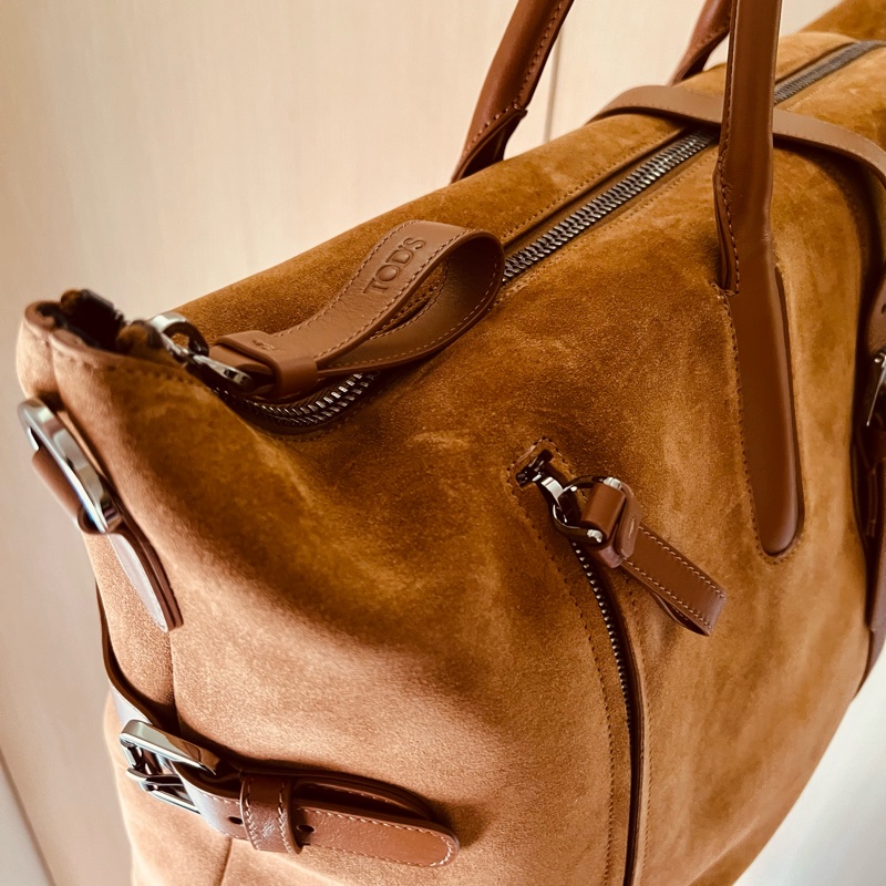 Tod’s 麂皮質感牛皮拼接手提/斜背兩用托特包-6