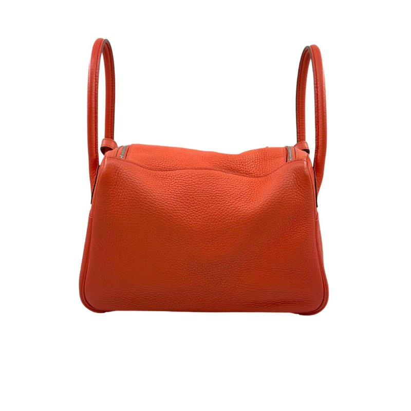 ［3097］愛馬仕 Hermès Lindy 30 火焰橙 手提包 EP皮  銀扣-1