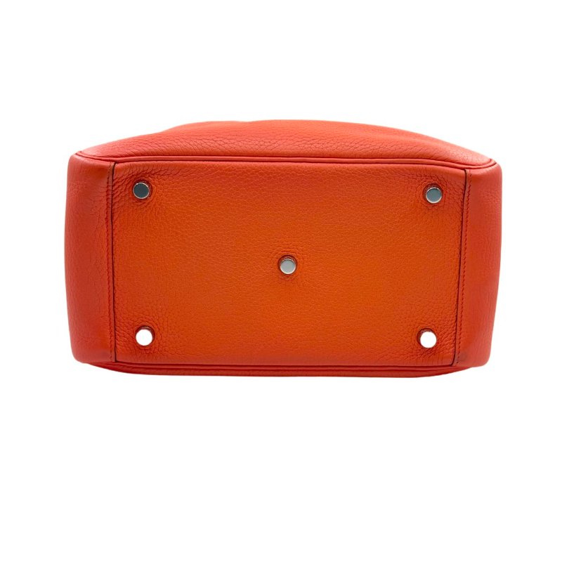 ［3097］愛馬仕 Hermès Lindy 30 火焰橙 手提包 EP皮  銀扣-4