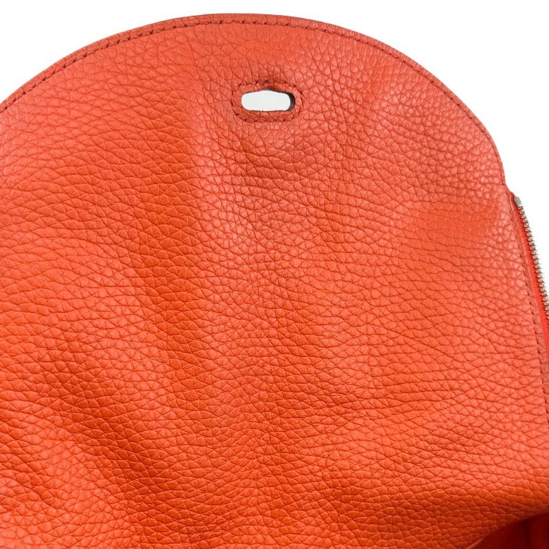 ［3097］愛馬仕 Hermès Lindy 30 火焰橙 手提包 EP皮  銀扣-14