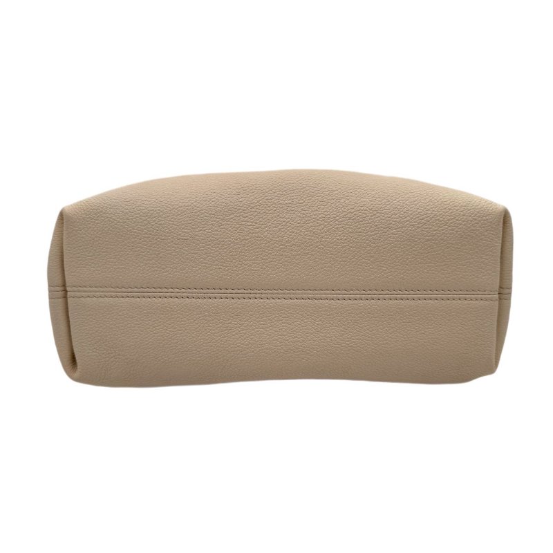 【2155】路易威登  LOUIS VUITTON  Bundle Logo印花可拆卸肩帶 皮革 單肩斜挎手提包 女款 米色 金扣-4