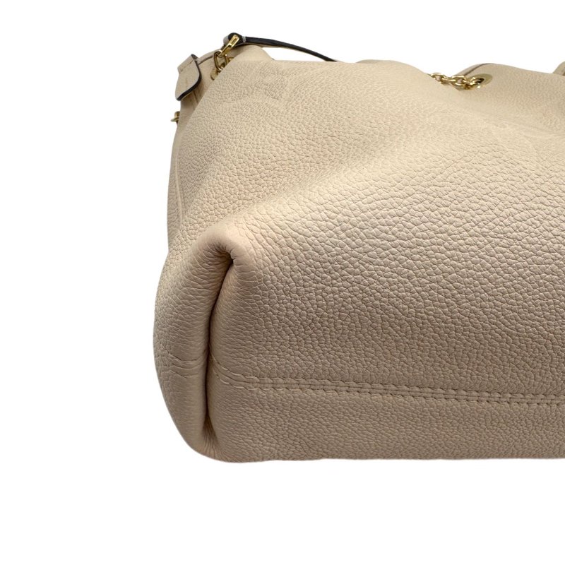 【2155】路易威登  LOUIS VUITTON  Bundle Logo印花可拆卸肩帶 皮革 單肩斜挎手提包 女款 米色 金扣-8