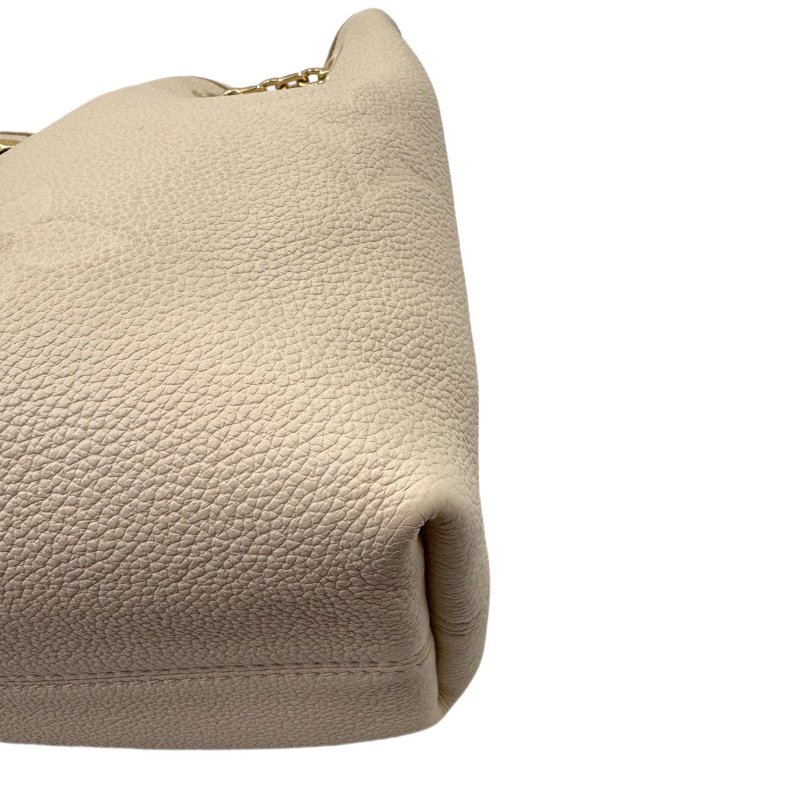 【2155】路易威登  LOUIS VUITTON  Bundle Logo印花可拆卸肩帶 皮革 單肩斜挎手提包 女款 米色 金扣-9