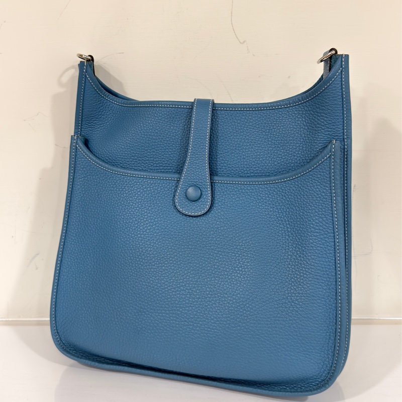 #全網最低💰 #99新閒置 愛馬仕牛仔藍Evelyn29斜挎包-2