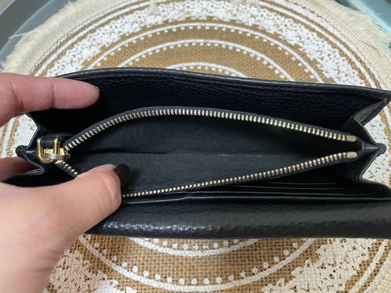 🔥閒置出清🔥Prada 黑金荔枝牛皮長夾-2