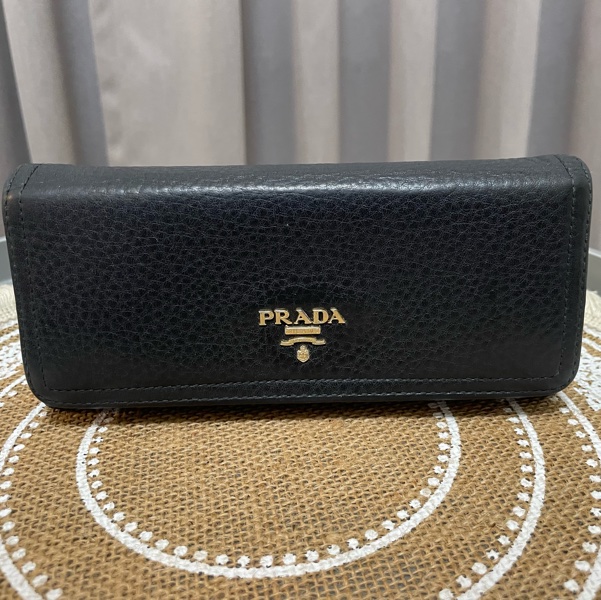 🔥閒置出清🔥Prada 黑金荔枝牛皮長夾-4