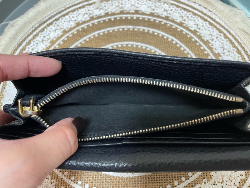 🔥閒置出清🔥Prada 黑金荔枝牛皮長夾-12