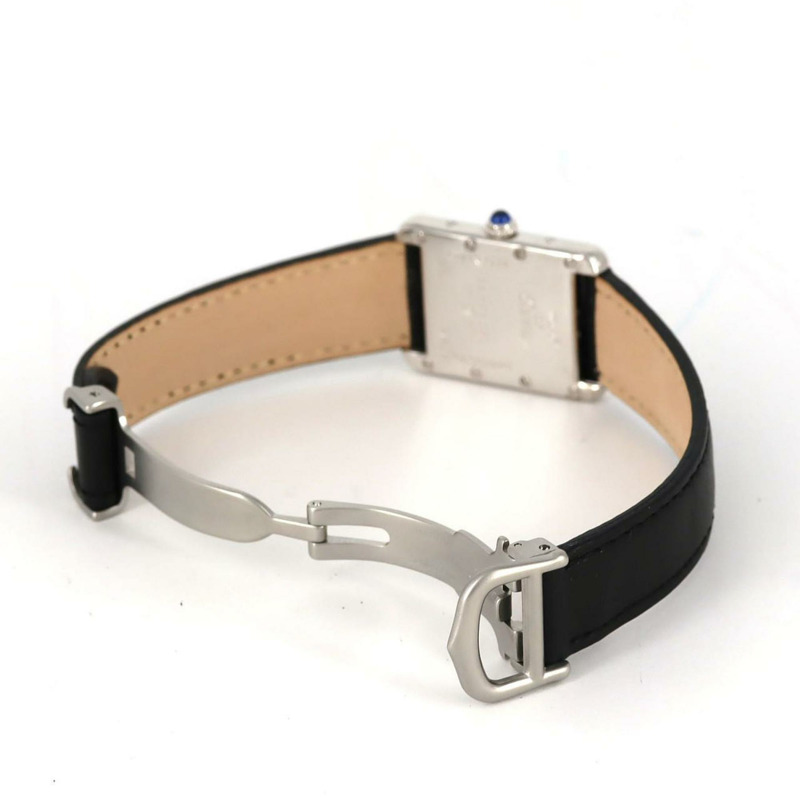 卡地亞 Must Tank SM W1014054 銀色石英錶-6