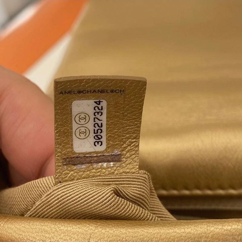 CHANEL+香奈兒+19bag+菱格紋金扣鏈條包單肩包+底長26cm-6