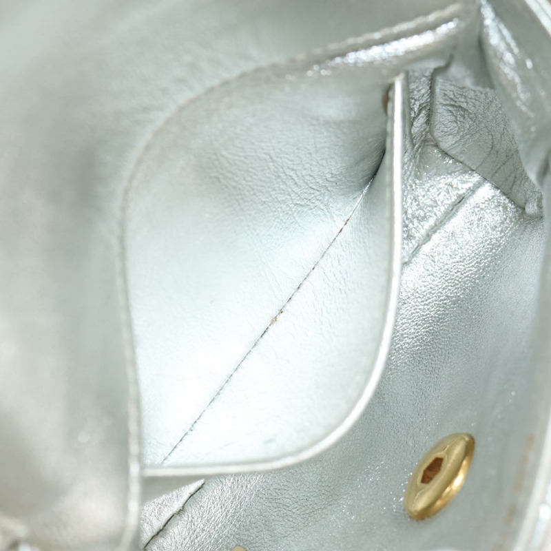 【日本直送】香奈兒 (CHANEL) 絎縫單肩包，皮革材質，銀色/金色，CC標誌，正品編號 152450AV-24