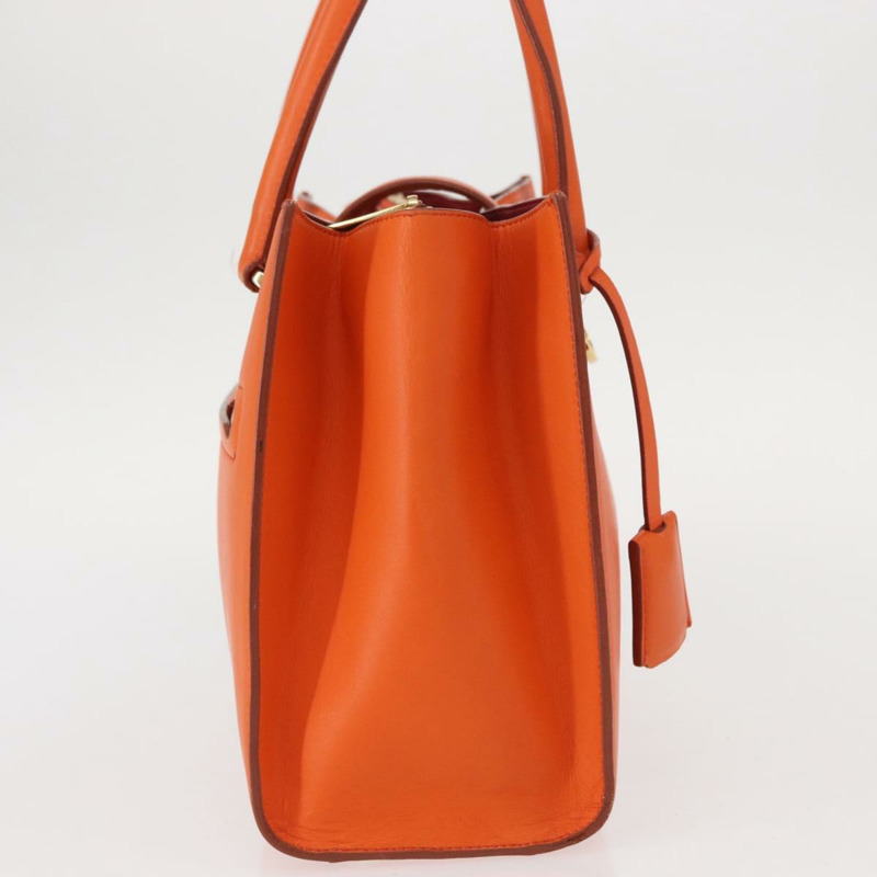 【日本直送】Salvatore Ferragamo Gancini 手提包 皮革 橙色 金色 正品 153961V-3