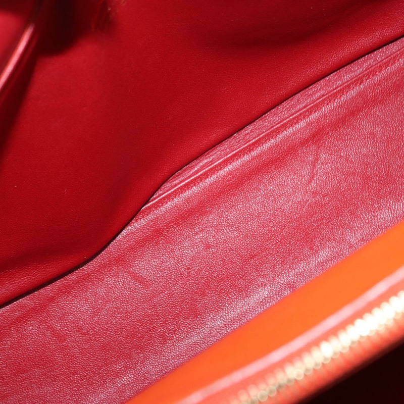 【日本直送】Salvatore Ferragamo Gancini 手提包 皮革 橙色 金色 正品 153961V-9