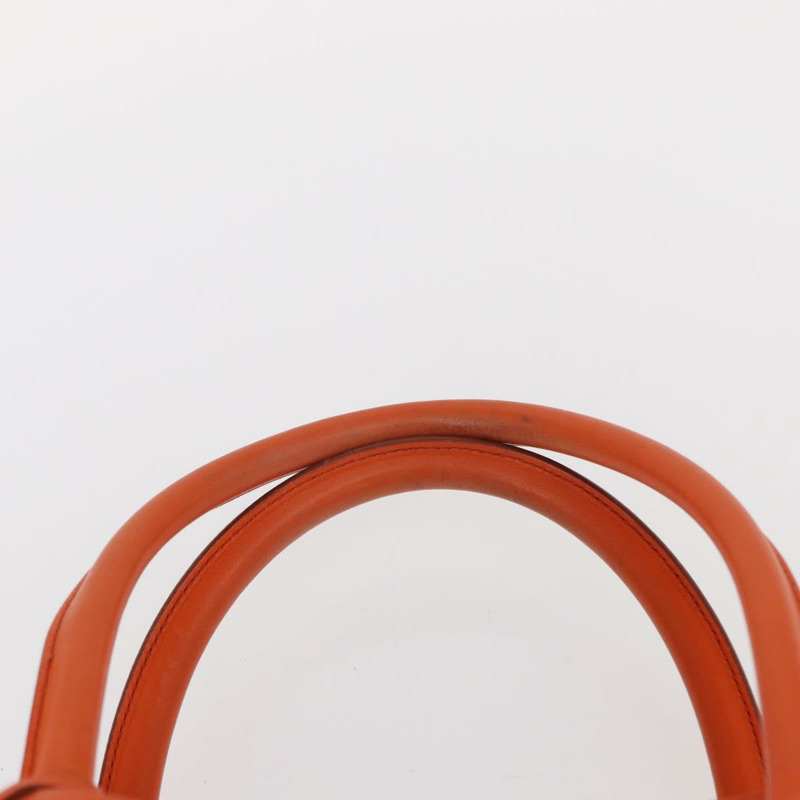 【日本直送】Salvatore Ferragamo Gancini 手提包 皮革 橙色 金色 正品 153961V-13