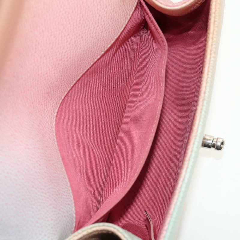 【日本直送】香奈兒 (CHANEL) Boy Chanel 鏈條肩背包，魚子醬紋皮革，彩虹色 CC 標誌，正品編號 153621SAM-24