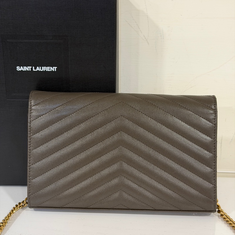 #近新閒置 #大全配🈶購證 Ysl信封Woc 荔枝牛皮 🉑斜挎/肩背-5