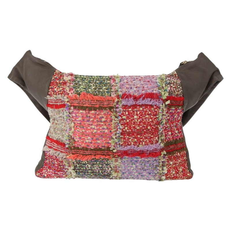 【日本直送】香奈兒 (CHANEL) 女孩款 Chanel 單肩包，斜紋軟呢多色金色 CC 標誌，正品編號 154036SAM-1