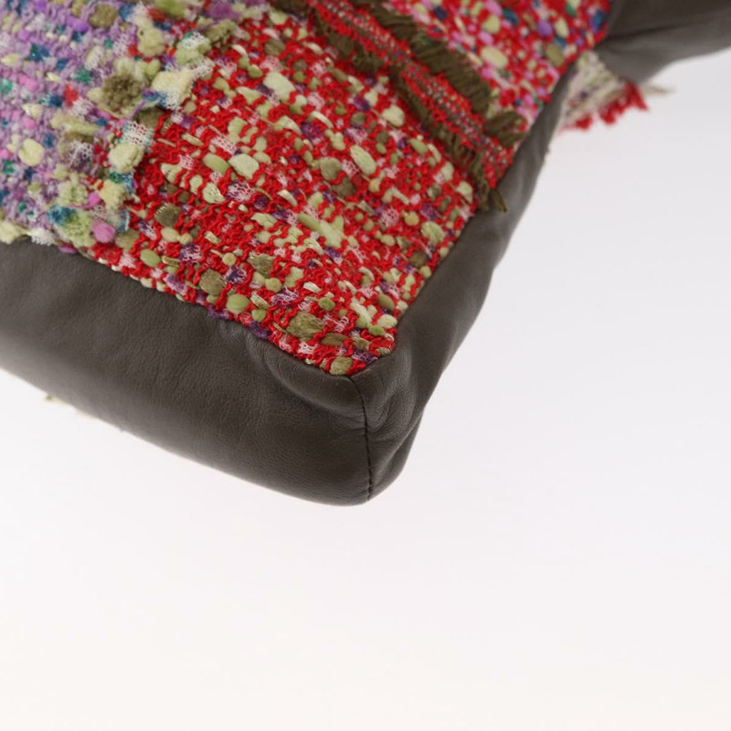 【日本直送】香奈兒 (CHANEL) 女孩款 Chanel 單肩包，斜紋軟呢多色金色 CC 標誌，正品編號 154036SAM-17