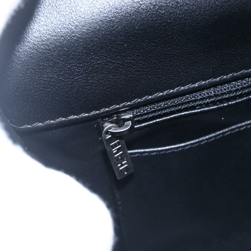 【日本直送】香奈兒 (CHANEL) 絎縫鏈條肩背包，羊皮材質，黑色雙C標誌，貨號 154057SAM-18