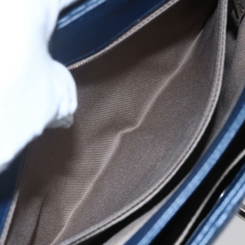 【日本直送】香奈兒 (CHANEL) 絎縫鏈條肩背包，魚子醬紋皮革，海軍藍，CC標誌，正品編號 154046SAM-22