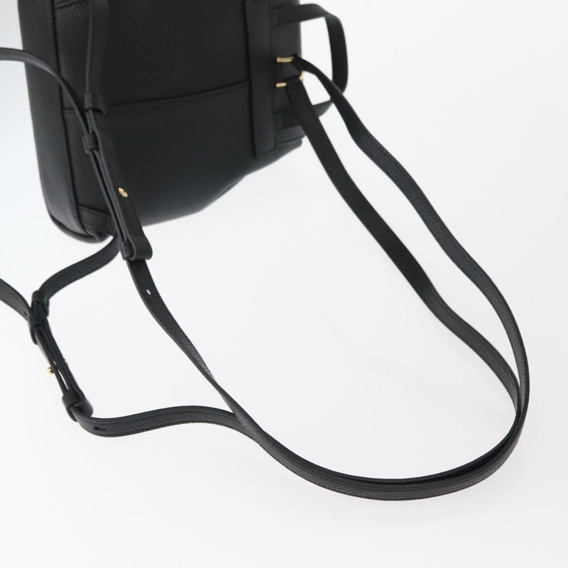 【日本直送】Salvatore Ferragamo Gancini 皮革雙肩包 黑色 金色 正品 154075SM-8
