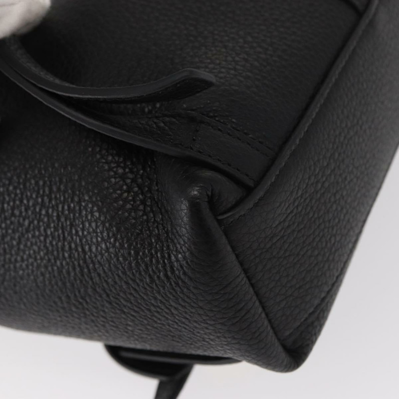 【日本直送】Salvatore Ferragamo Gancini 皮革雙肩包 黑色 金色 正品 154075SM-18