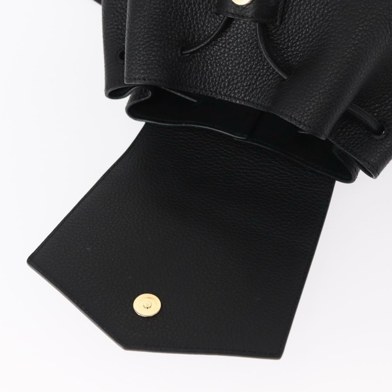 【日本直送】Salvatore Ferragamo Gancini 皮革雙肩包 黑色 金色 正品 154075SM-23