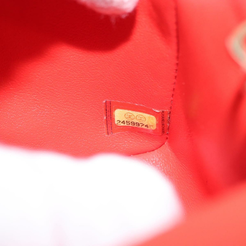 【日本直送】香奈兒 Matelasse 20 鏈條肩背包，羊皮材質，橙色金色雙C標誌，正品編號 142986SAM-9