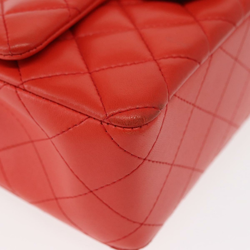 【日本直送】香奈兒 Matelasse 20 鏈條肩背包，羊皮材質，橙色金色雙C標誌，正品編號 142986SAM-14