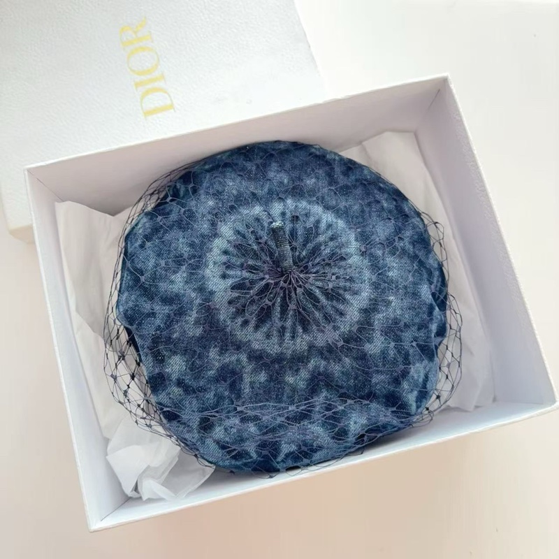 Dior牛仔網紗貝雷帽56碼 99新-2