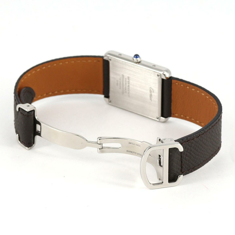 卡地亞 Tank Solo LM 獵豹錶盤 W5200016 精鋼石英腕錶-8