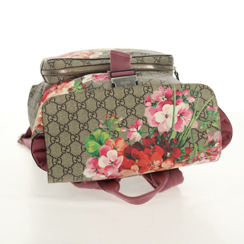 【日本直送】GUCCI GG Blooms 雙肩包 PVC 米色 銀色 405019 正品 152607A-5