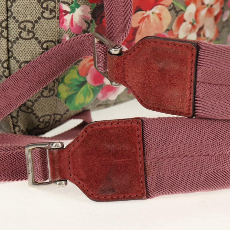 【日本直送】GUCCI GG Blooms 雙肩包 PVC 米色 銀色 405019 正品 152607A-7