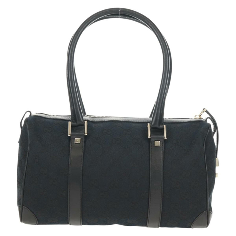 【日本直送】GUCCI GG帆布手提包 黑色 金色 000 0851 正品 am9595V-1