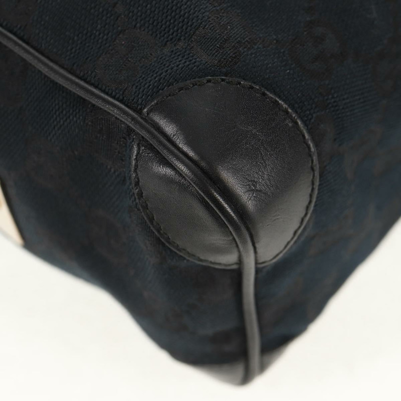 【日本直送】GUCCI GG帆布手提包 黑色 金色 000 0851 正品 am9595V-7