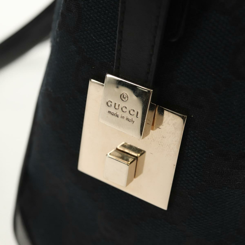 【日本直送】GUCCI GG帆布手提包 黑色 金色 000 0851 正品 am9595V-8