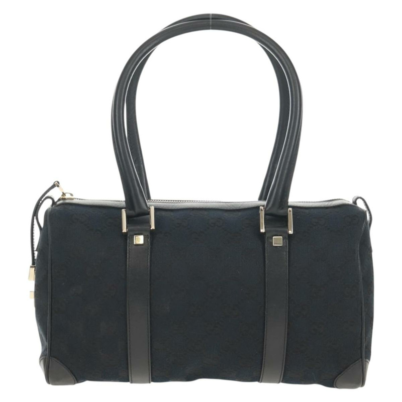 【日本直送】GUCCI GG帆布手提包 黑色 金色 000 0851 正品 am9595V-12